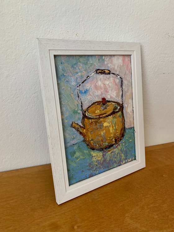 Golden teapot