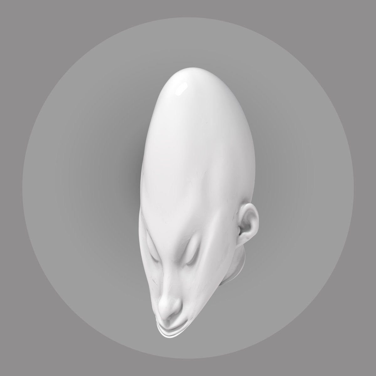 Portrait Print By Mattia Paoli, 98 X 98", Fesso No.1, Original Artwork