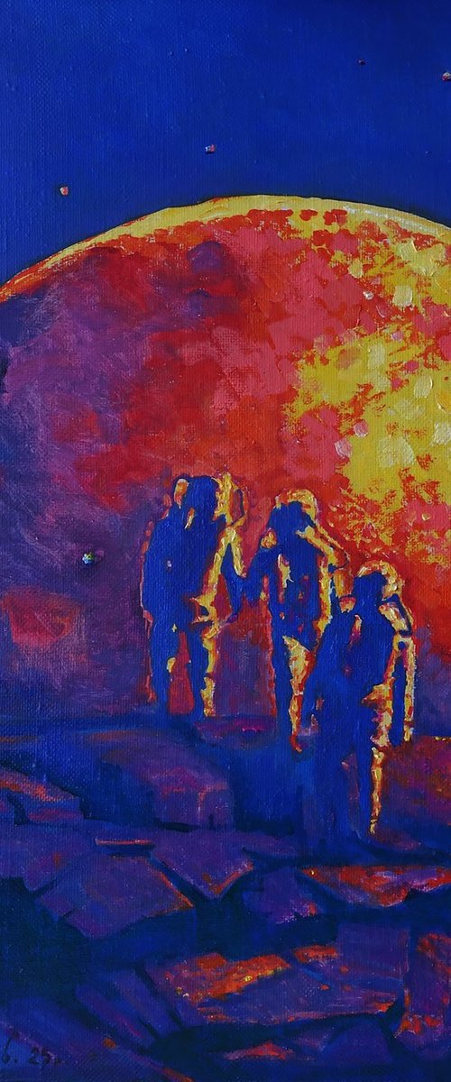 Red Ball in Space by Anatolii Varvarov