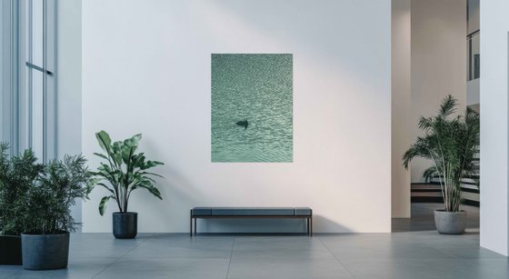 A Dark Figure in Teal