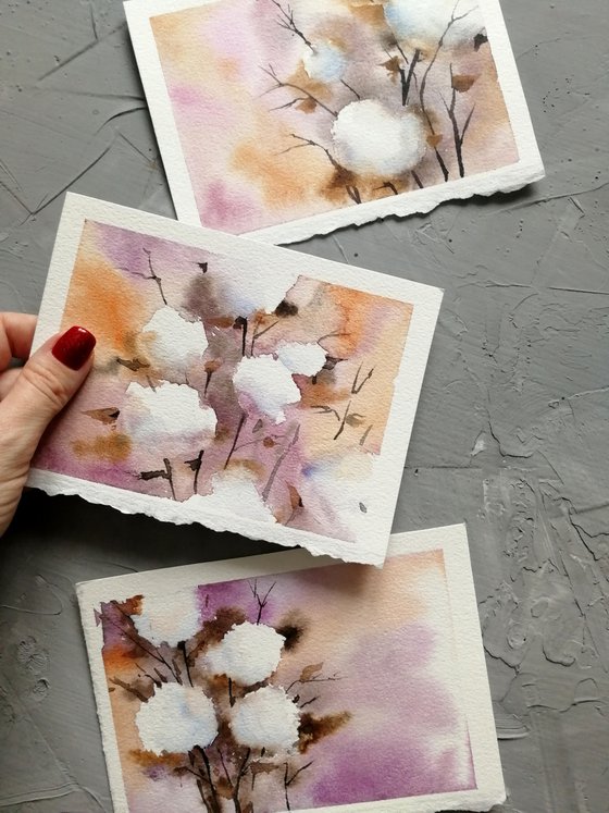Cotton flower painting