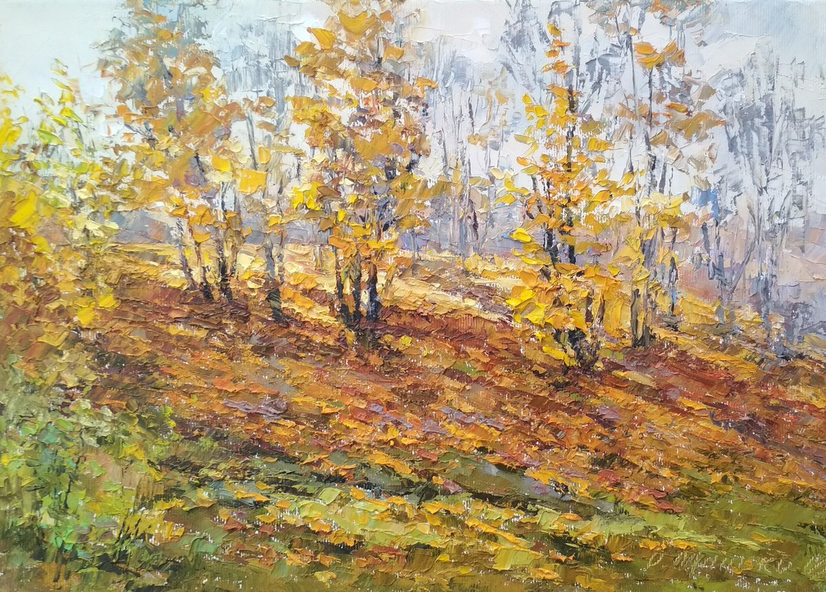 Sunny Slope By Olha Malko, 14 X 10, Artwork For Sale On Artfinder
