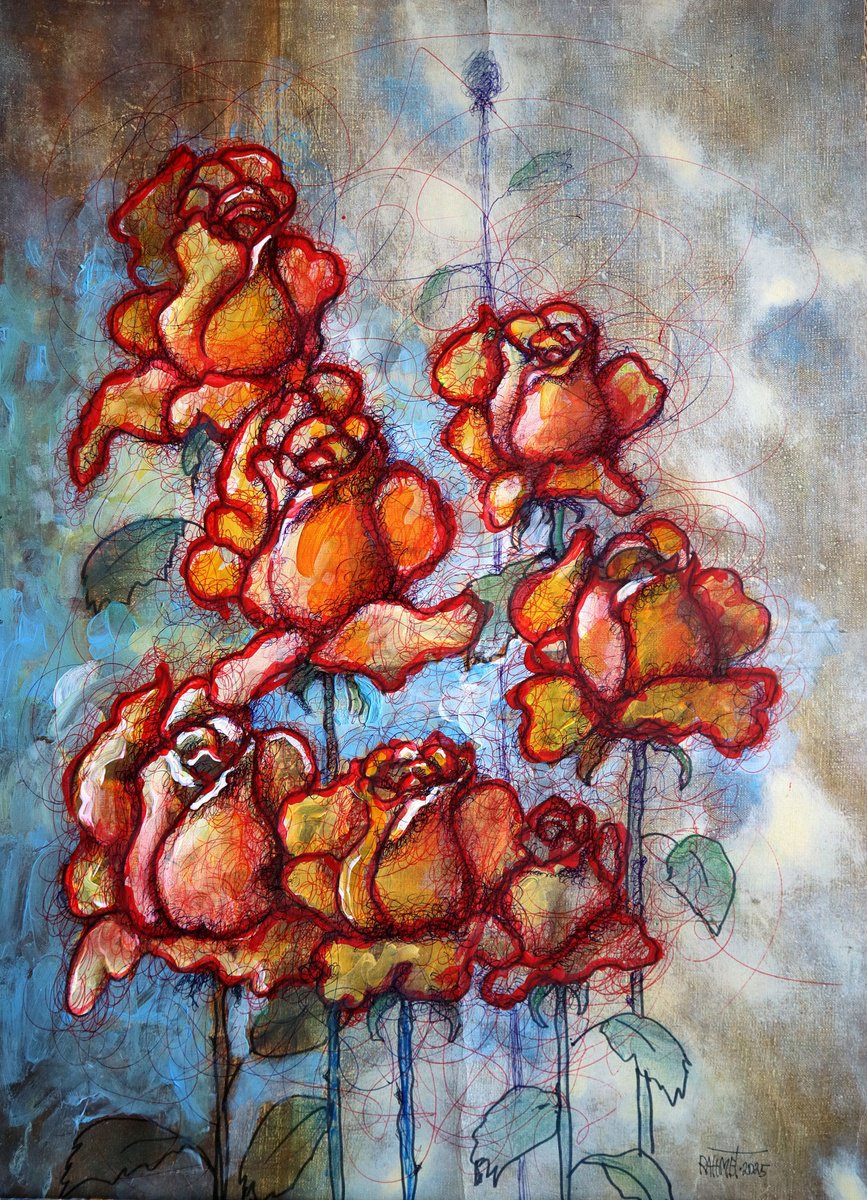  Fantasy With Flowers 260 By Rakhmet Redzhepov, 17 X 23, Artwork For Sale On Artfinder