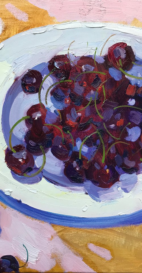 Ripe cherries by Yuliia Pastukhova