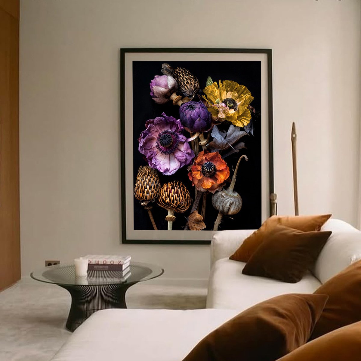 Photorealistic Botanical Photograph By Michael Filonow, 34 X 42", Elegy In Bloom 3, Original Artwork