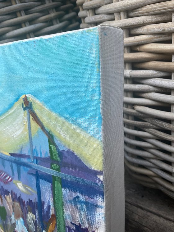 The street market. Pleinair