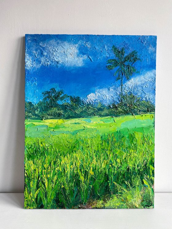 Bali Landscape Oil Painting