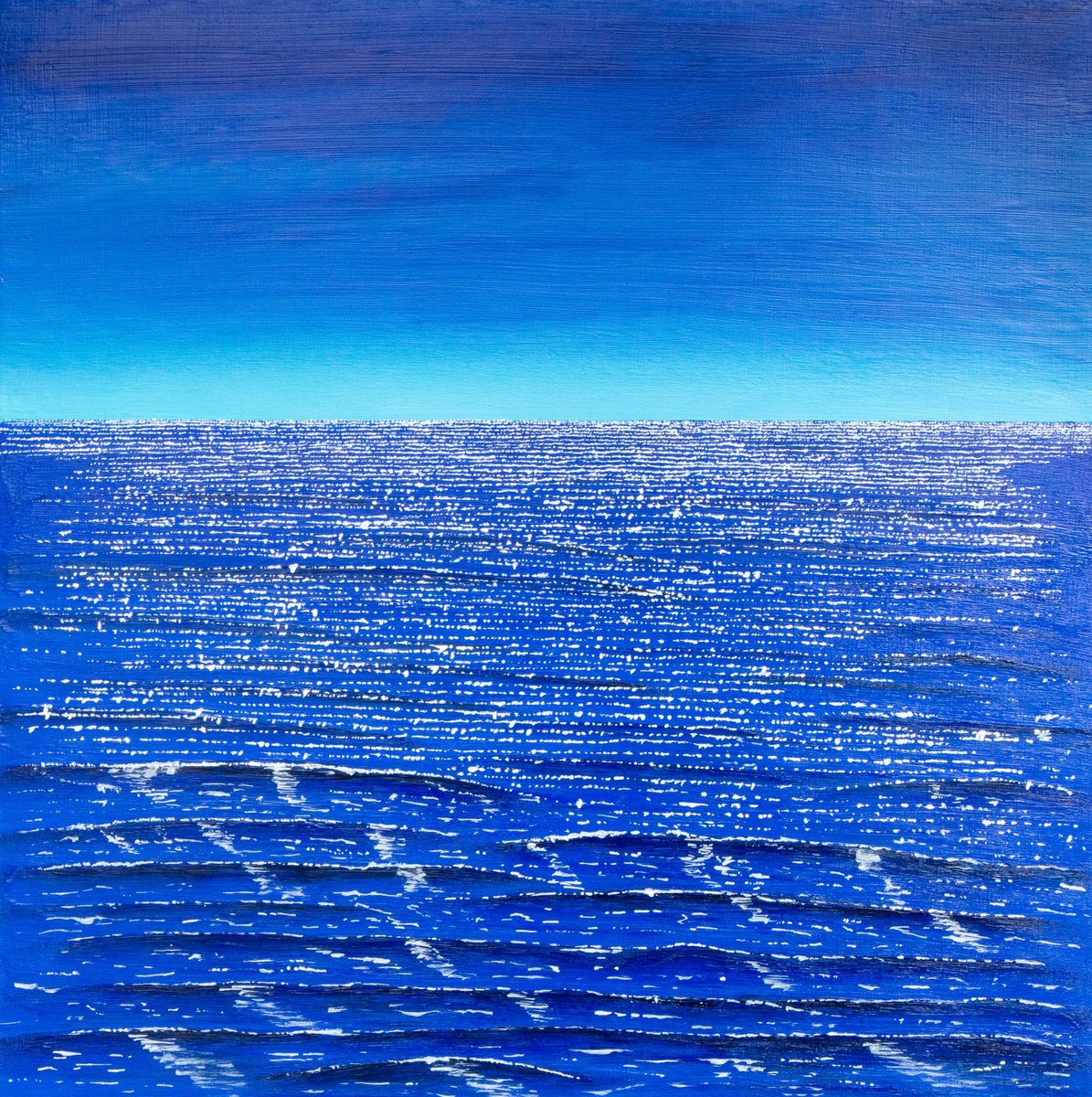 Shimmering Ocean By Stefan Fierros, 12 X 12, Artwork For Sale On Artfinder