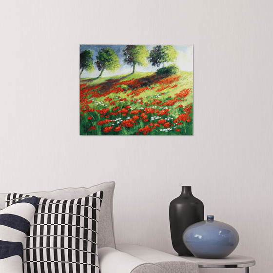 A Smile of Poppies in the Sun