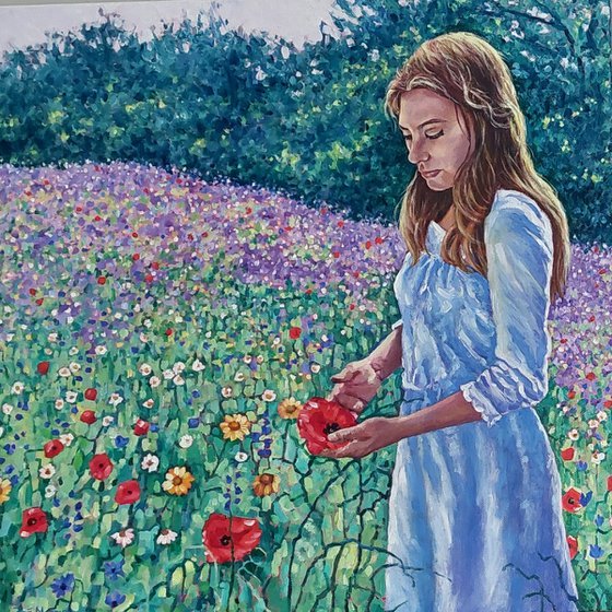 Summer Dreaming - girl in meadow