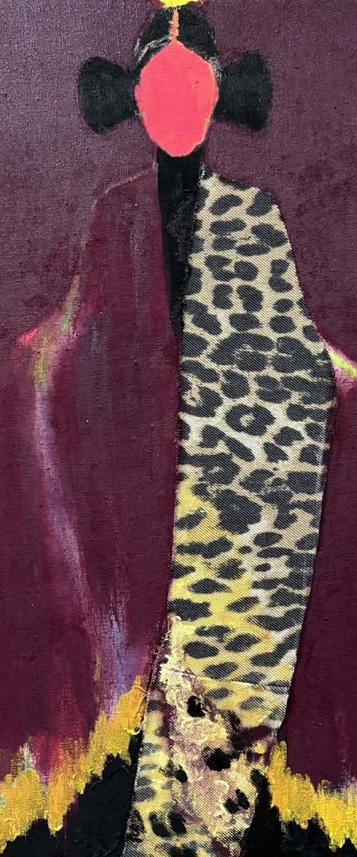 Violet Abstract by Gela MIKAVA