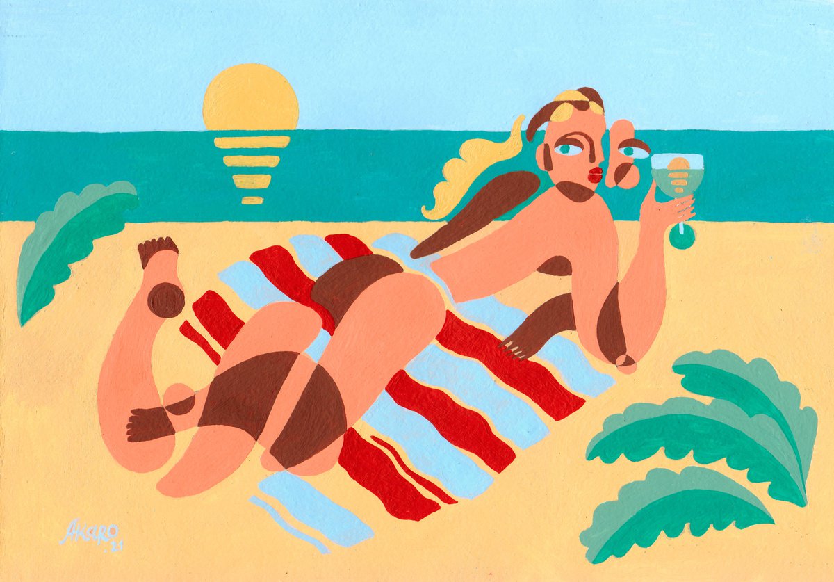 On the beach by Aynika Karo
