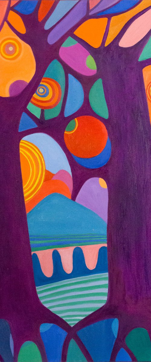 Purple Trees by Anastasia Kondratovich