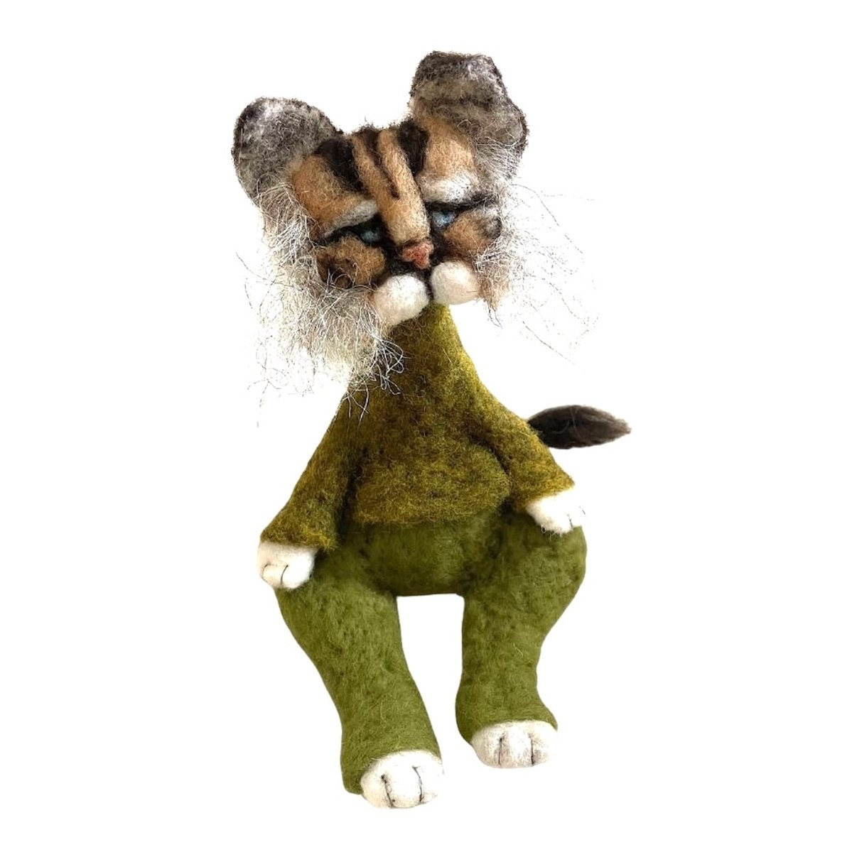 Expressive Sculpture , Cat Gaston By Eleanor Gabriel, 2 X 9, Artwork For Sale On Artfinder