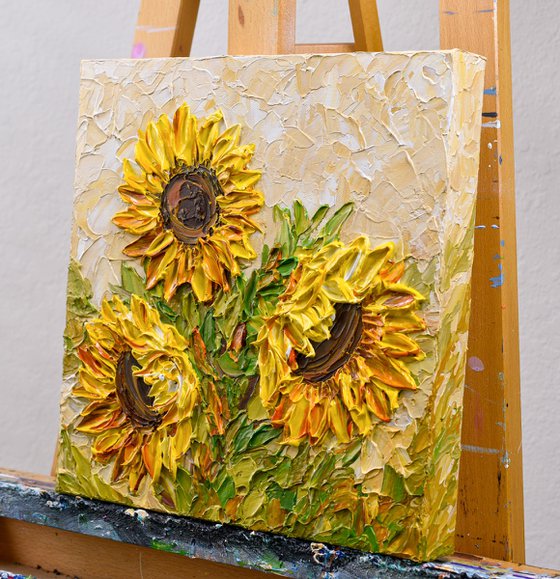 Sunflowers at Sunset