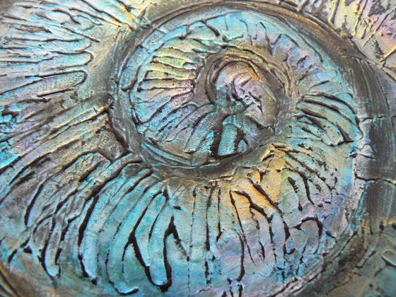 Ammonite (textured artwork of a fossil ammonites) #6