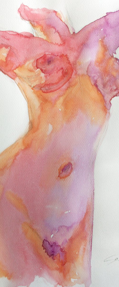 Grace V. Series of Nude Bodies Filled with the Scent of Color /  ORIGINAL PAINTING by Salana Art Gallery