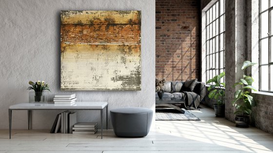 Retro. Large abstract painting.