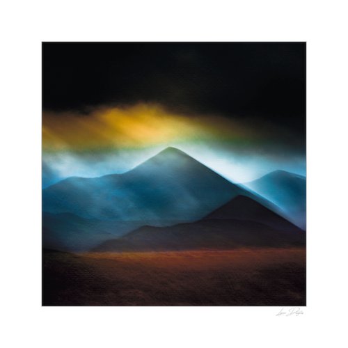 Modern Abstract Square Canvas - Cuillin Storm by Lynne Douglas