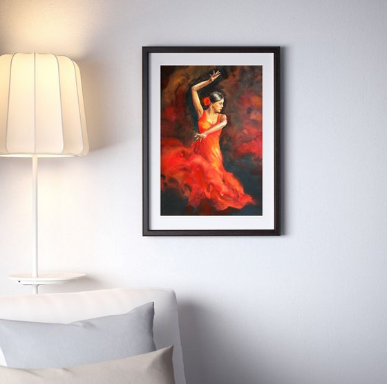 Flamenco Dancer in Red Dress #2