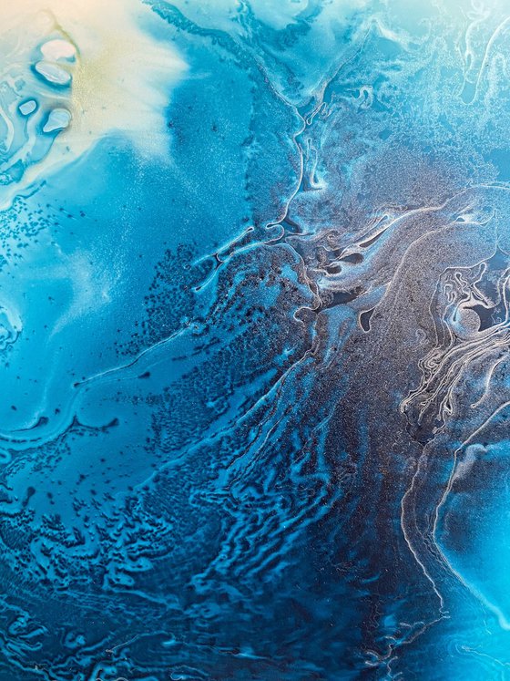 Abstract Ocean Fluid Art