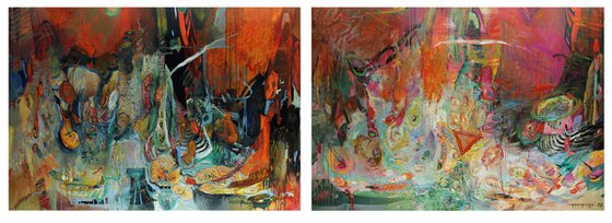 Friendly party (diptych)