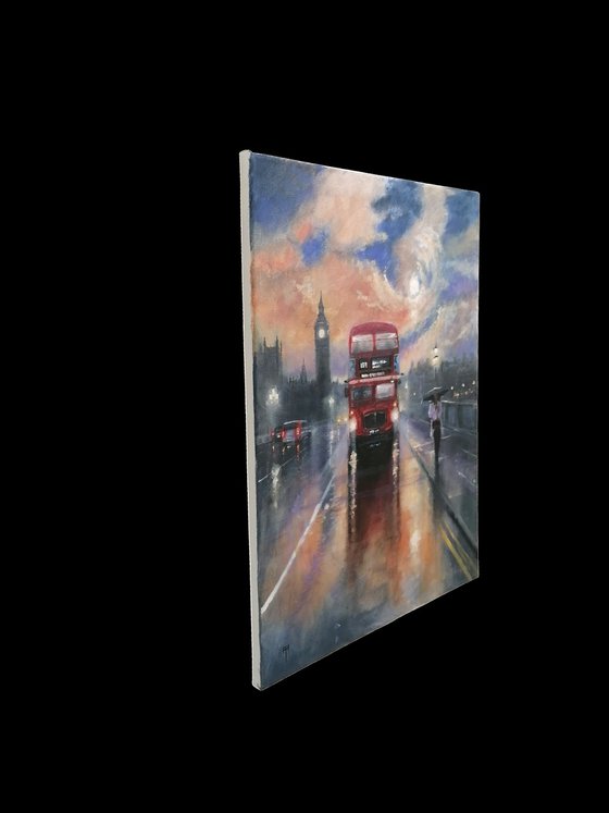 Late Night London, walking in the rain 2