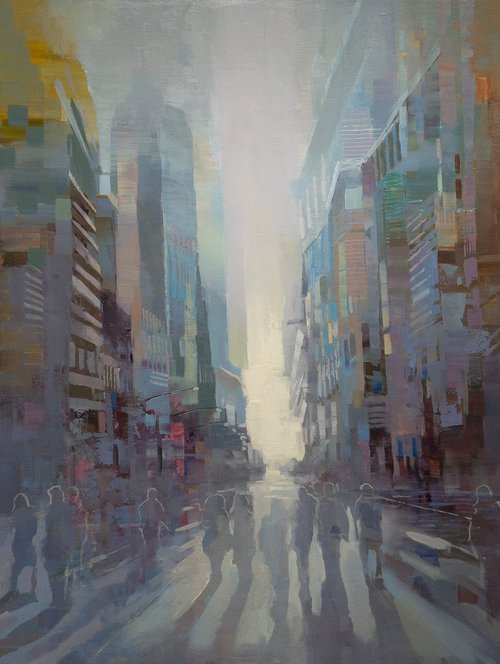 The movement of city life by Aleksandr Jerochin