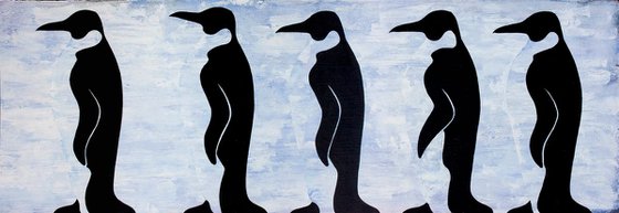 Five penguins