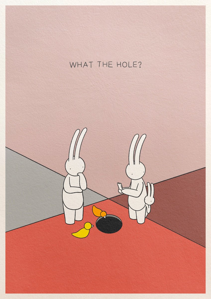 Illustrative Animal Giclee Print By Mr Clement, 17 X 23", What The Hole, Original Artwork