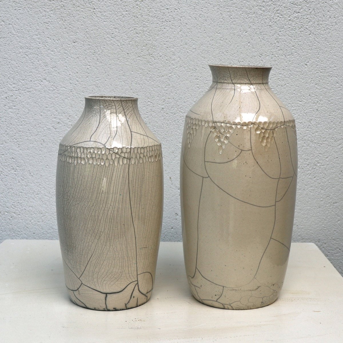 2 Raku vessels by Koen Lybaert