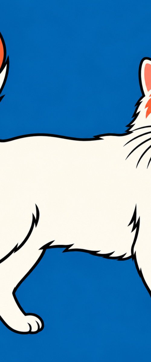 Colorful Turkish Van Cat #32 by Marina Krylova