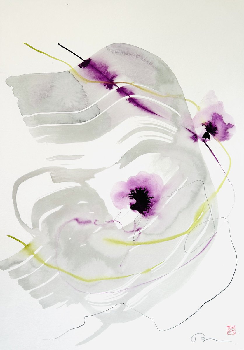 Flower Spirit 1 By Ryoko Minamitani, 12 X 17, Artwork For Sale On Artfinder