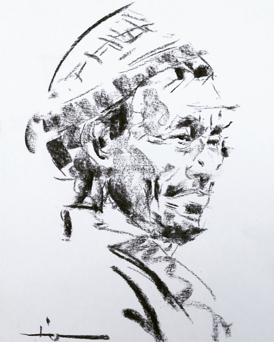 Expressive Charcoal Drawing , Tamang By Dominique Deve, 9 X 13, Artwork For Sale On Artfinder