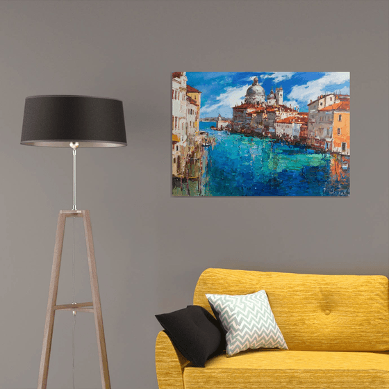 Venice Italy  - Italian impasto Landscape painting