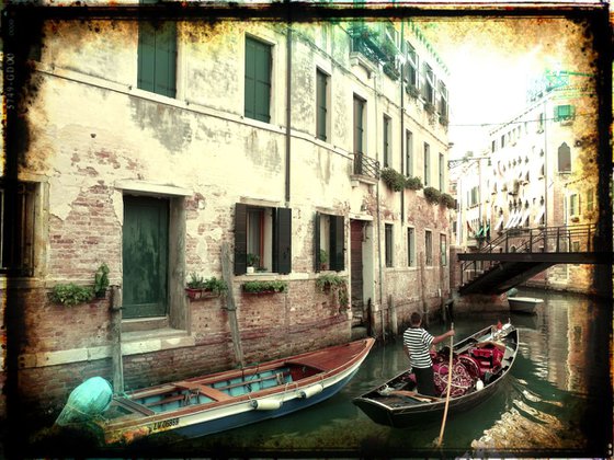 Venice in Italy - 60x80x4cm print on canvas 02477m1 READY to HANG