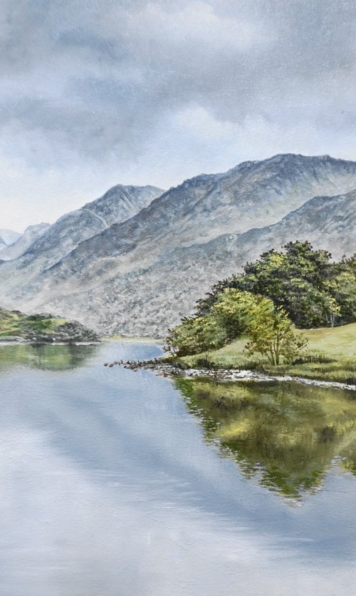 Crummock Water  14x10 oil on board by Jayne Farrer