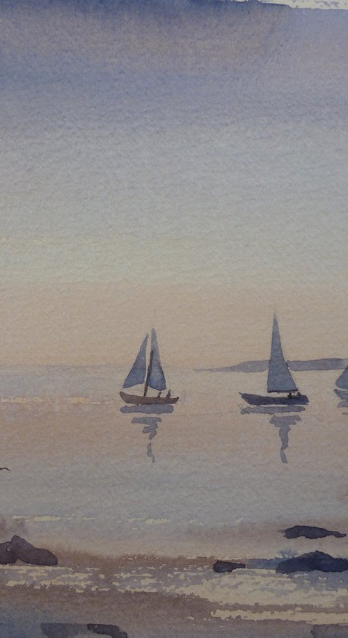 Sailing at Sunset by Maire Flanagan