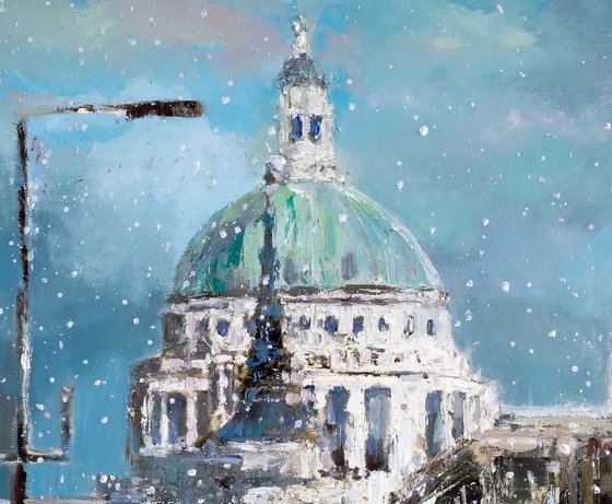 'Snowfall at St.Pauls Cathedral'