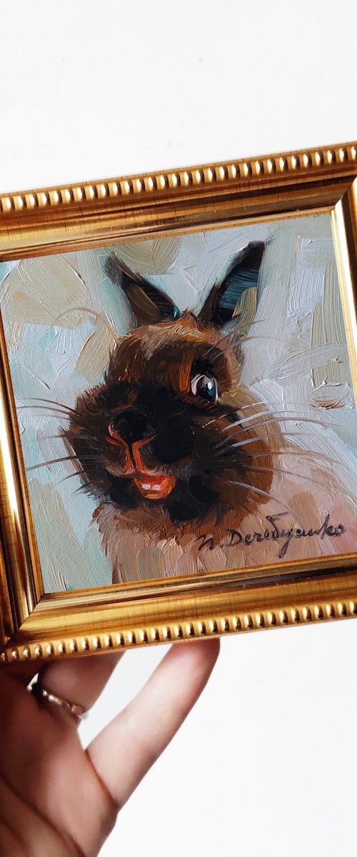 Cute rabbit by Nataly Derevyanko