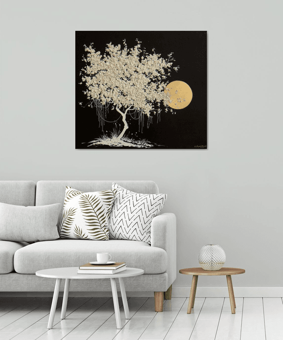 Blooming White Tree