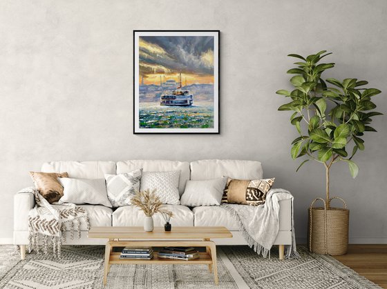 "Evening Sea Sunset"