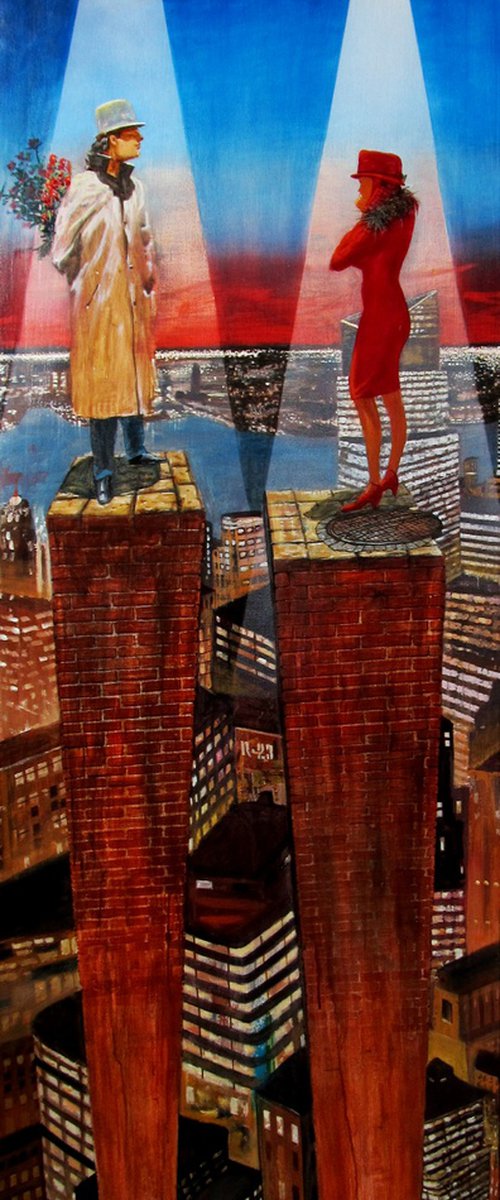 Meeting over New York by Serhiy Roy