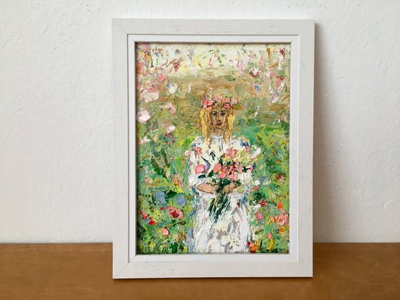 Girl with flowers
