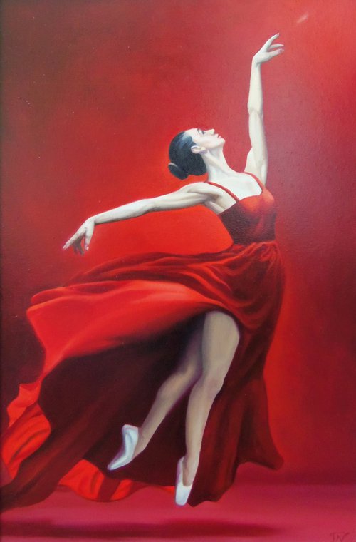 Ballerina-7 (70x50cm, oil/canvas, ready to hang) by Tamar Nazaryan