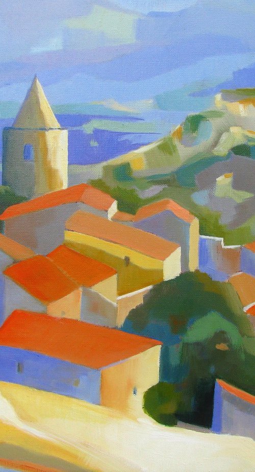 Village in Provence by Jean-Noël Le Junter