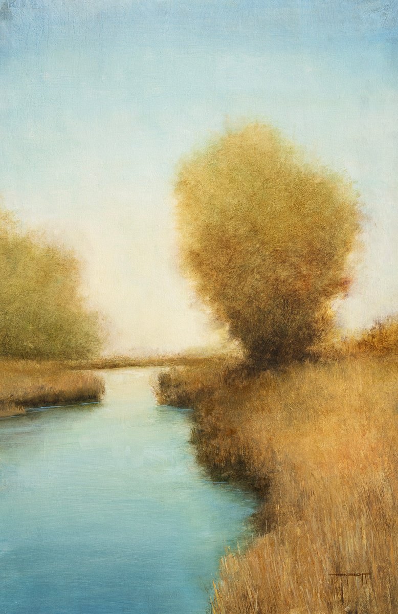 Blue Wetlands 251230 By Don Bishop, 24 X 36, Artwork For Sale On Artfinder