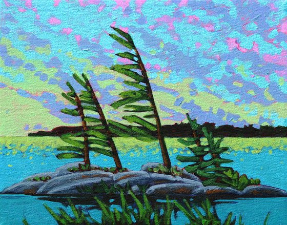 Lake Paintings, Set of Two