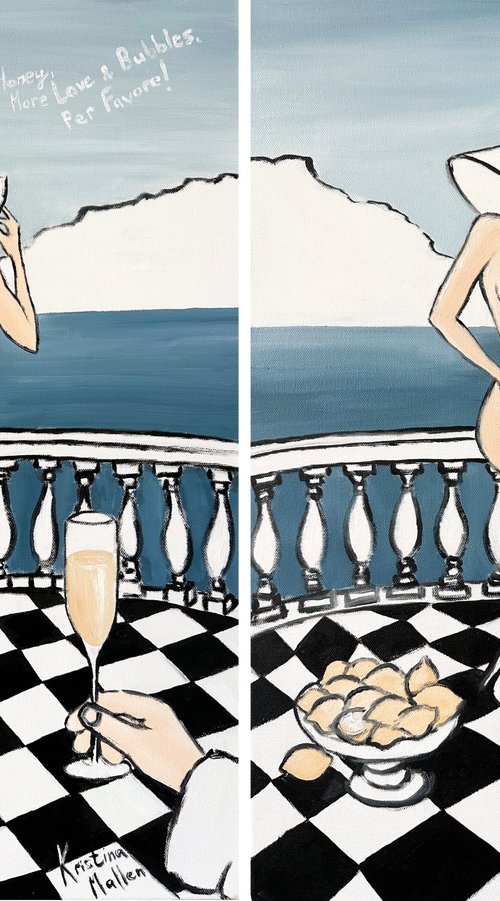 Diptych: Morning bliss on the Amalfi Coast by Kristina Mallen