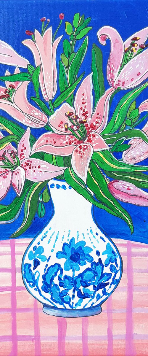 "Pink Lilies" by Alexandra Dobreikin